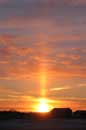 Sunrise Sun Pillar - �2005 Lauri A. Kangas