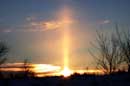 Morning Sun Pillar imaged on December 17, 2004 - � 2004 Lauri Kangas