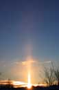 Tall Sun Pillar imaged on December 17, 2004 - � 2004 Lauri Kangas